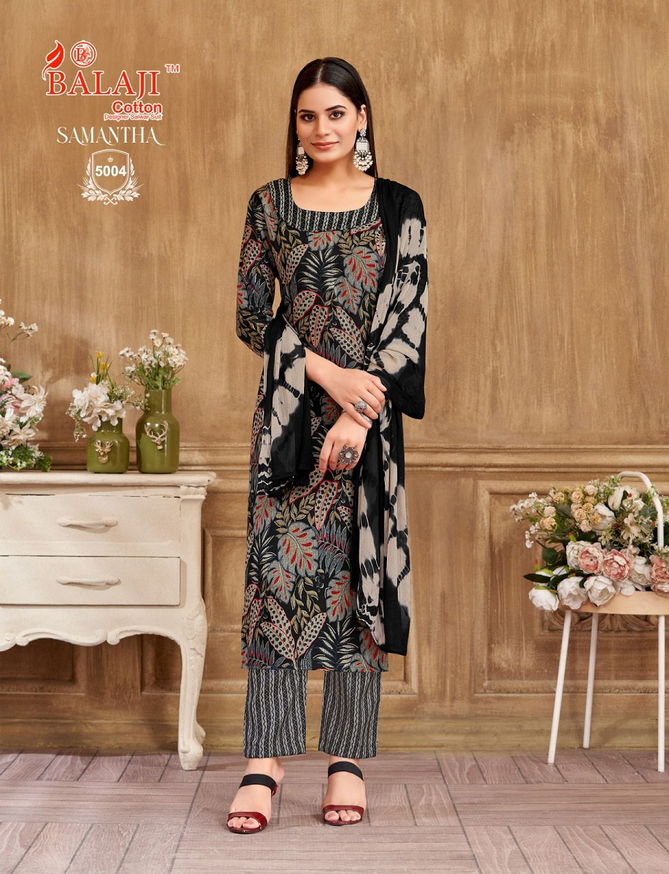 Samantha Vol 5 By Balaji Rayon Printed Kurti With Bottom Dupatta Wholesale Shop in Surat
